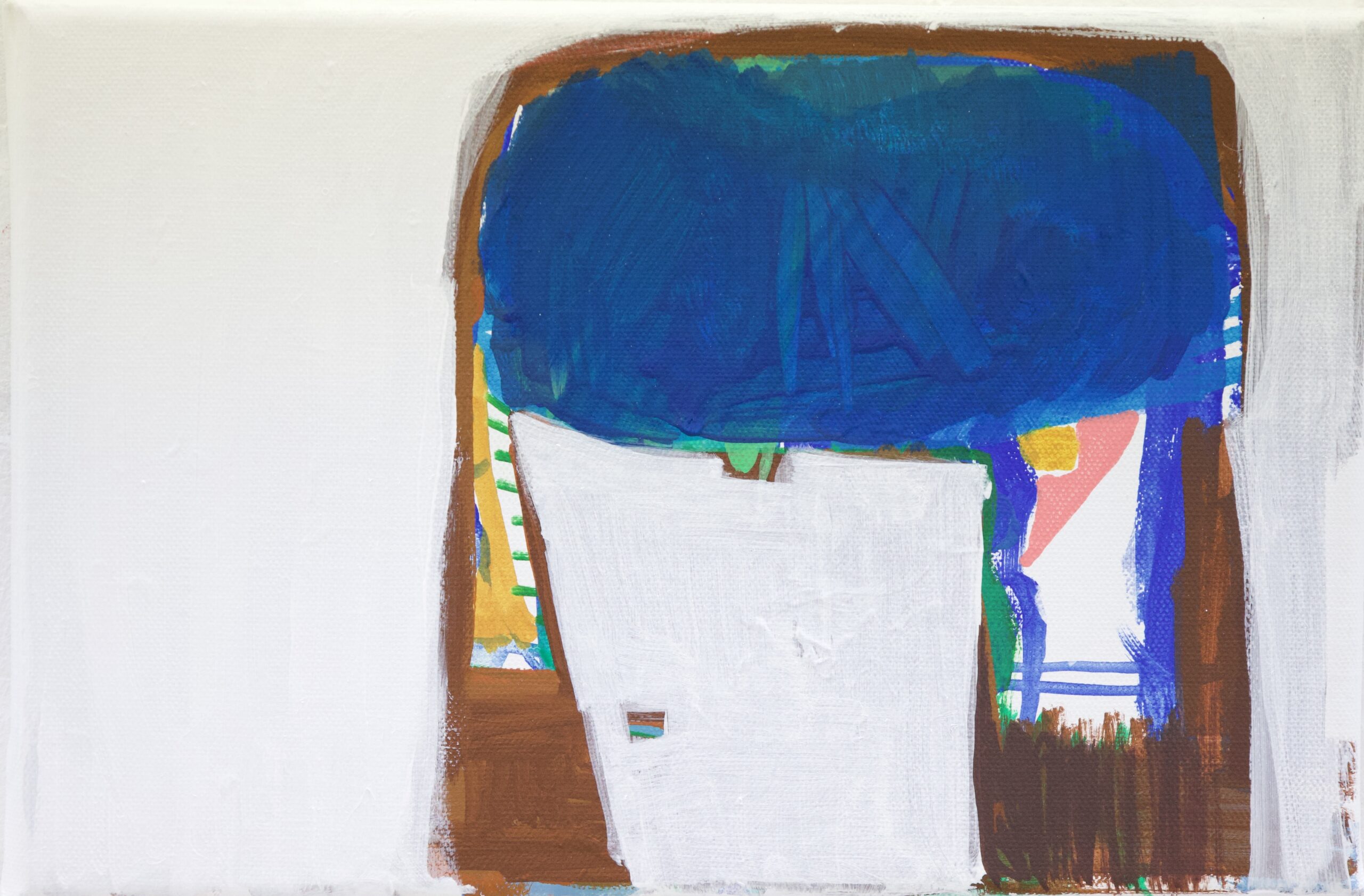 verweven boomkapsel 2025 mixed media on canvas 20 x 30 x 2 cm